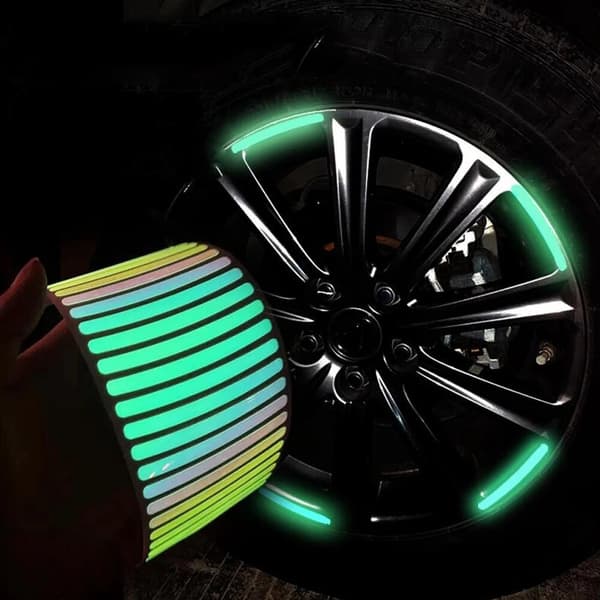20-Pak - Selvlysende Dekaler til Bil - Glow in the Dark Multicolor