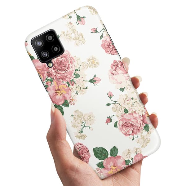 Deksel / Mobildeksel til Samsung Galaxy A12 - Retro Blomster