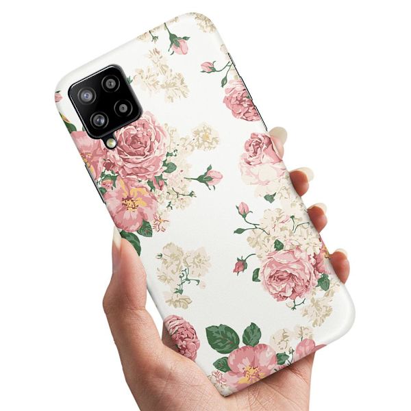 Samsung Galaxy A12 - Skal/Mobilskal Retro Blommor