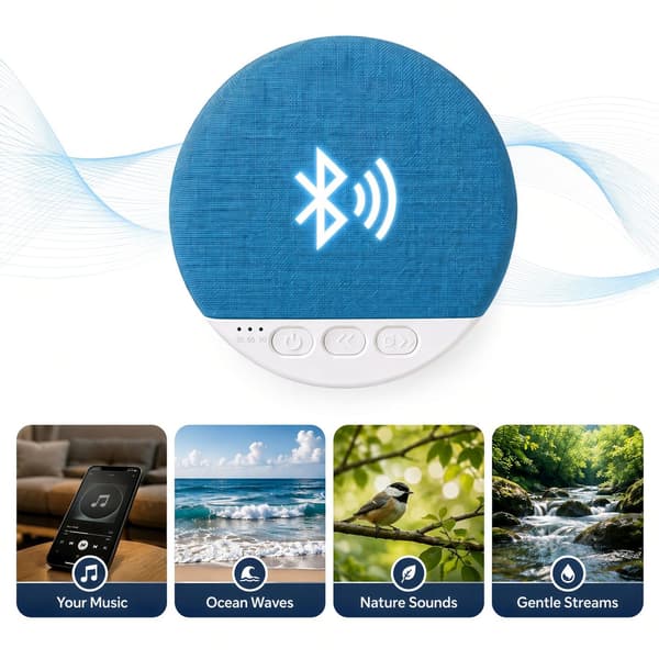 Tyynykaiutin 3D-stereoäänellä ja ajastimella – Bluetooth 5.4
