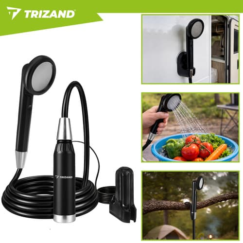 Campingdusch med vattenpump - Portabel dusch för camping