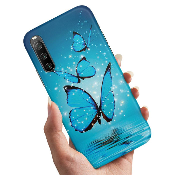 Sony Xperia 10 IV - Deksel/Mobildeksel Glitrende Sommerfugler