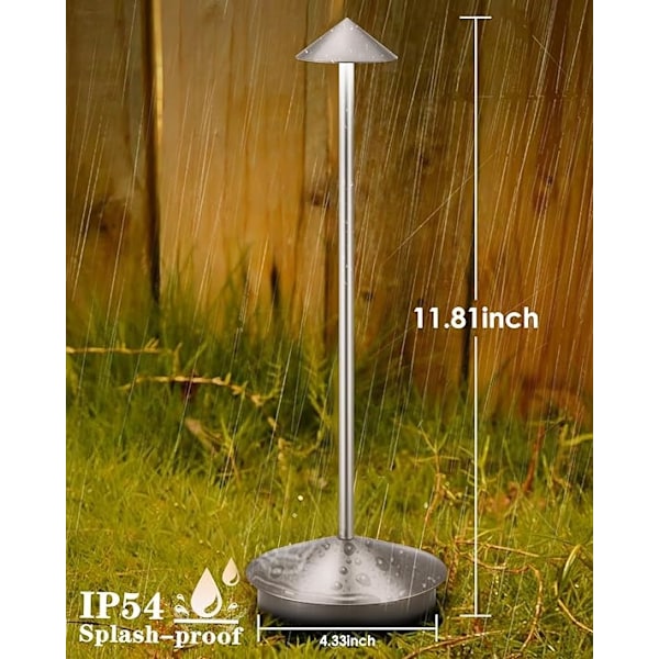 Pöytälamppu / Työpöytälamppu - Langaton LED-lamppu Silver
