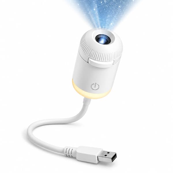 2-i-1 Stjärnprojektor & Nattlampa med USB – Starry Sky