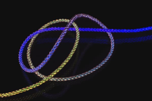 FIXED LED/Gaming USB-C/C 60W kabel 1.2m Flerfärgad