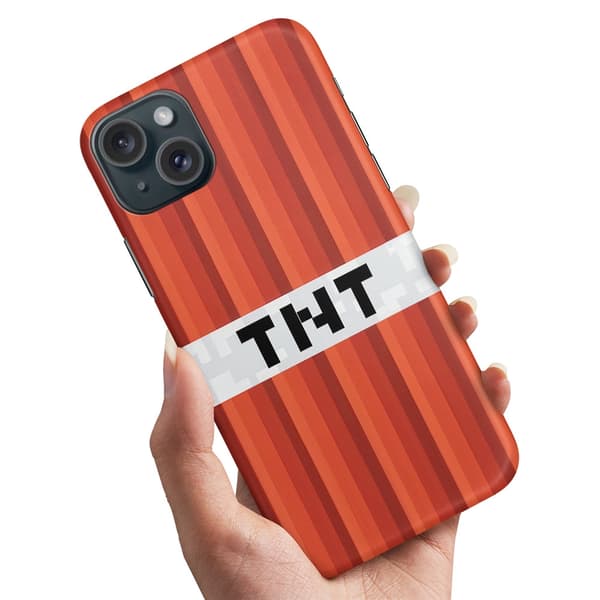 Cover / Mobilcover til iPhone 14 / 15 Plus - Minecraft TNT