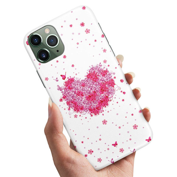 Deksel / Mobildeksel til iPhone 12 Mini - Blomsterhjerte