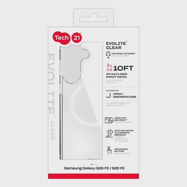 Tech21 Evo Lite MagSafe Samsung Galaxy S26 FE Clear