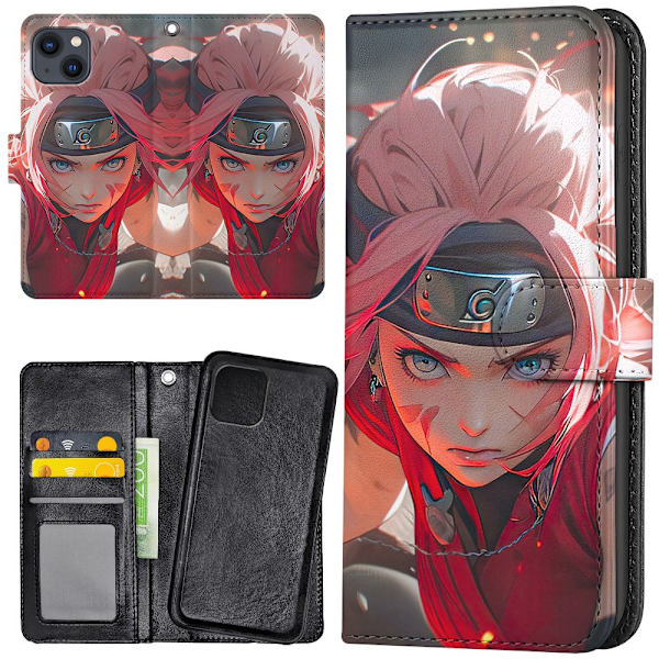 iPhone 14 - Lommebok Deksel Sakura Naruto