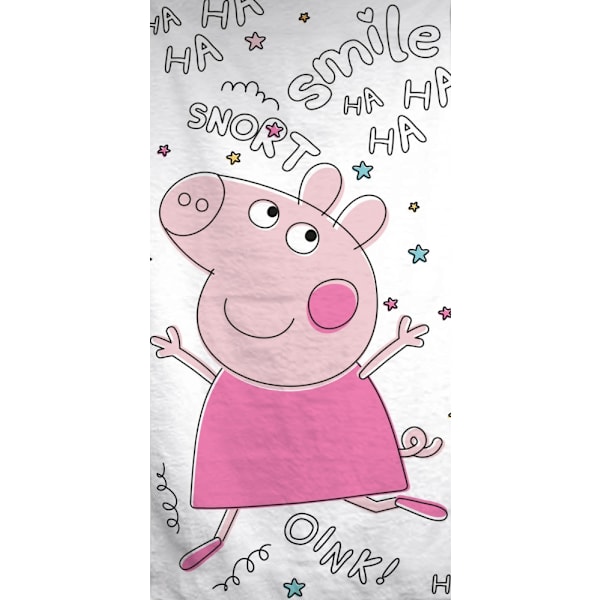 Greta Gris Snort badhandduk, strandhandduk 70x140 cm - Perfekt för sommardagar!
