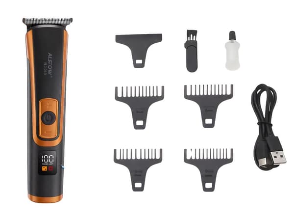 Skäggtrimmer hårklippare USB med tillbehör