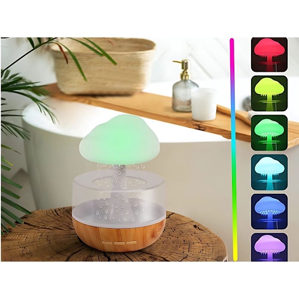 Aromdiffusor LED - Trådlös luftfuktare med molnform