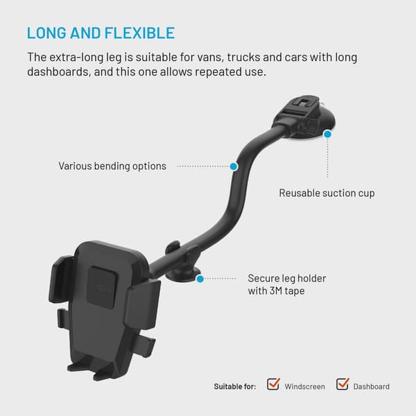 FIXED Iconiq Flex XL Telefonhållare Vindruta/Dashboard