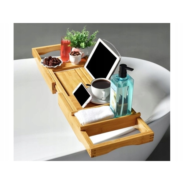 Badekarhylle / Hylle til badekar - Justerbar Bamboo