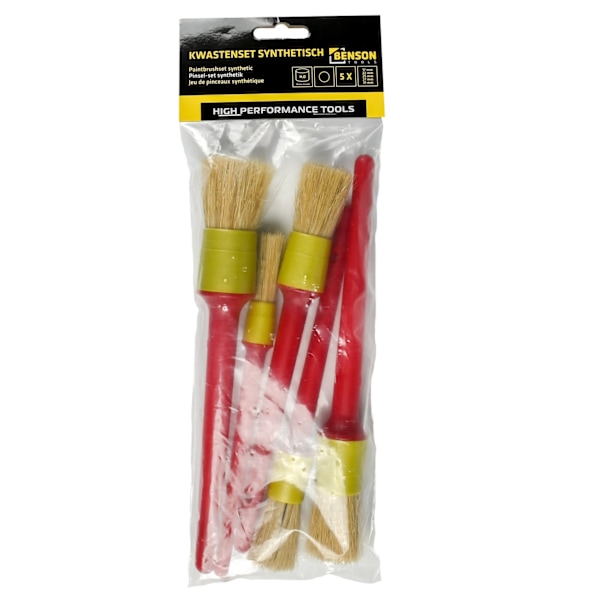 Penselset syntet 5-pack rund