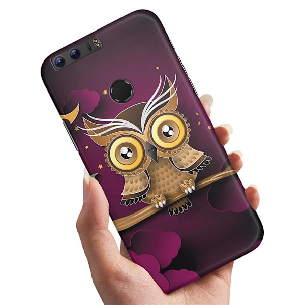 Deksel / Mobildeksel til Huawei Honor 8 - Lysbrun Ugle