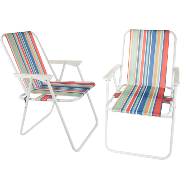 Strandstol / Solstol - Stol till Strand - Hopfällbar Multicolor