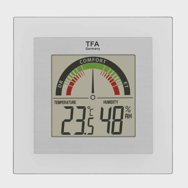 TFA Digital Inomhustermometer och Hygrometer Silver