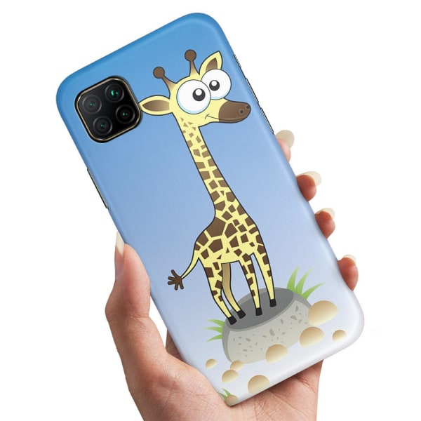 Huawei P40 Lite - Cover/Mobilcover Tegnet Giraf