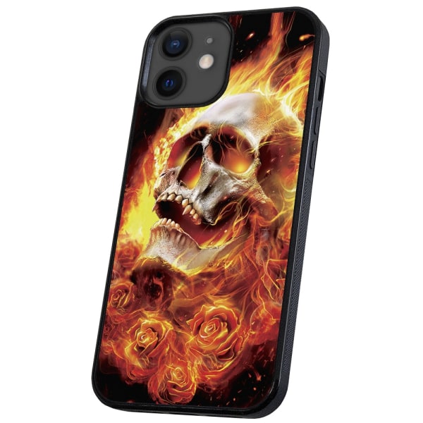 iPhone 12/12 Pro - Skal/Mobilskal Burning Skull