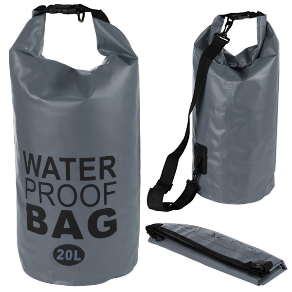 Vattentät Påse / Vattenpåse - Vattenförvaring - 20 liter grå