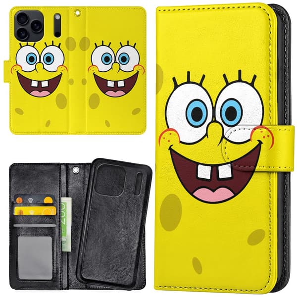 iPhone 17 Pro / 18 Pro - Lommebok Deksel Svampebob