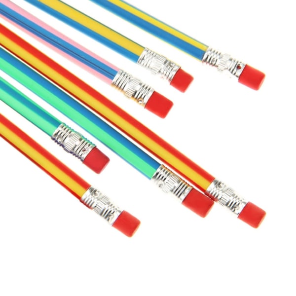 6-Kpl - Kynät - Taivutettavat Pyyhekumilla – Kumikynät Multicolor