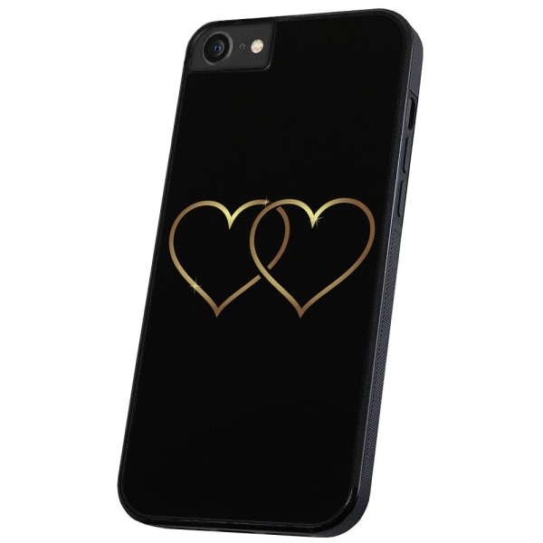 iPhone 6/7/8/SE - Deksel/Mobildeksel Double Hearts Multicolor