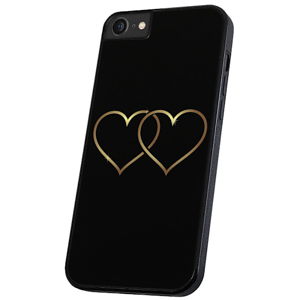 iPhone 6/7/8/SE - Kuoret/Suojakuori Double Hearts Multicolor