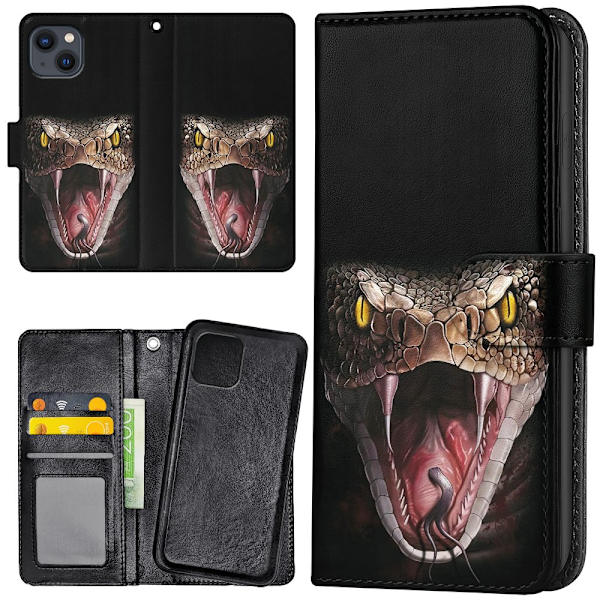 iPhone 13 - Plånboksfodral/Skal Snake