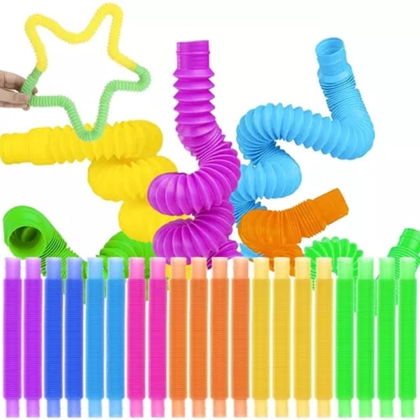 20-Pack - Pop Tube - Fidget Toys - Leksak / Sensory multifärg
