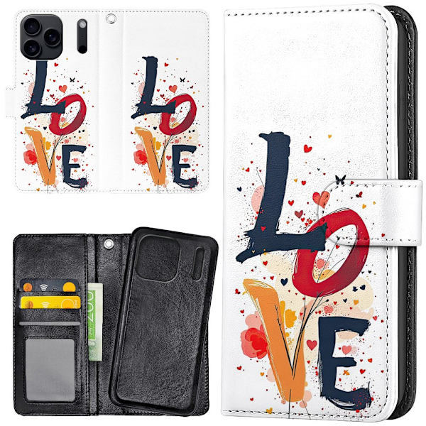 iPhone 17 Pro Max - Lommebok Deksel Love
