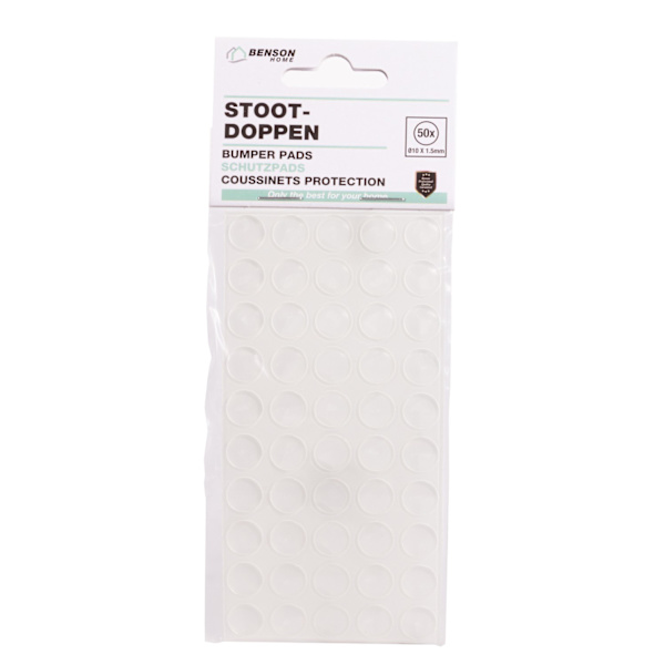 Möbeltassar 50-pack transparenta ø10×1,5 mm