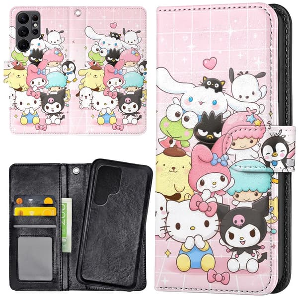Samsung Galaxy S22 Ultra - Plånboksfodral/Skal Sanrio Kitty