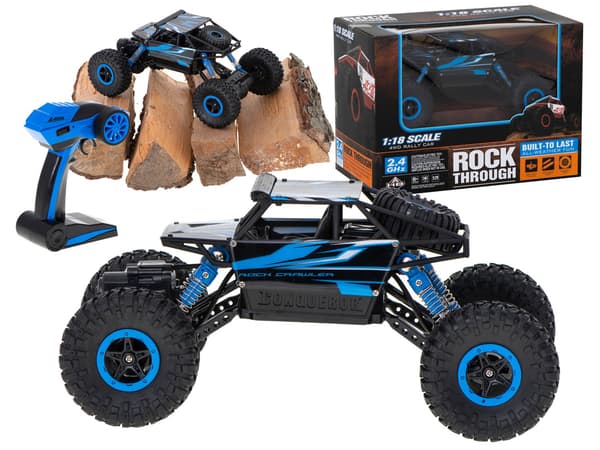 Radiostyrd Off-Road Bil / 1:18 Crawler - RC Blå