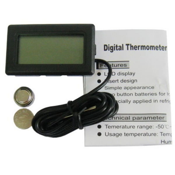 Jääkaapin ja pakastin lämpömittari - LCD Black