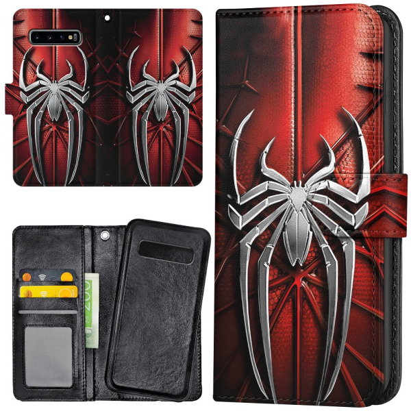 Samsung Galaxy S10 - Plånboksfodral/Skal Spiderman