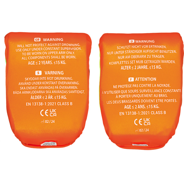Strooem Armpuffar för Barn - Armringar 0-2 år Orange-Lime