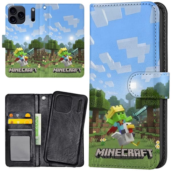 iPhone 17 Pro / 18 Pro - Lompakkokotelo/Kuoret Minecraft