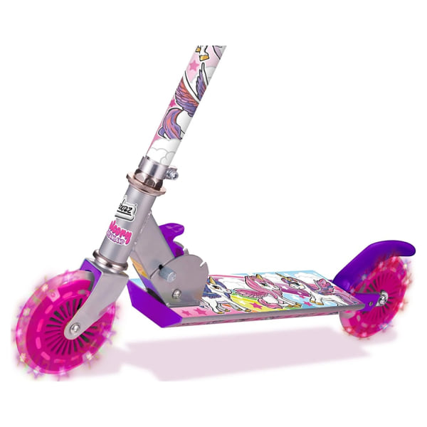Sparkcykel med Lysende Hjul / Enhjørning - Scooter til Børn Pink