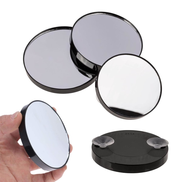 Makeup Mirror with Magnification - Forstørrelsesspeil - Makeup Mirror Black 10x
