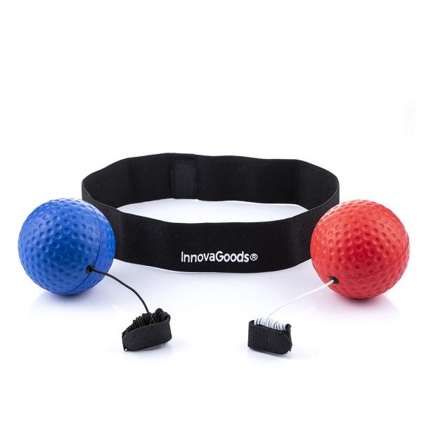 Reflexboll Boxning - Pannband med boll för att träna reflexer Svart