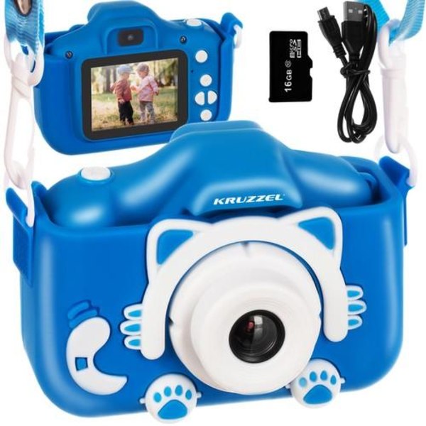 Digitalkamera 1080p / Kamera for barn - Barnekamera Blue 3b89 | Blue | 330  | Fyndiq