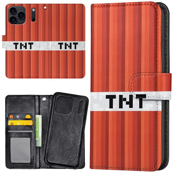 iPhone 17 / 18 Pro Max - Mobilcover/Etui Cover Minecraft TNT