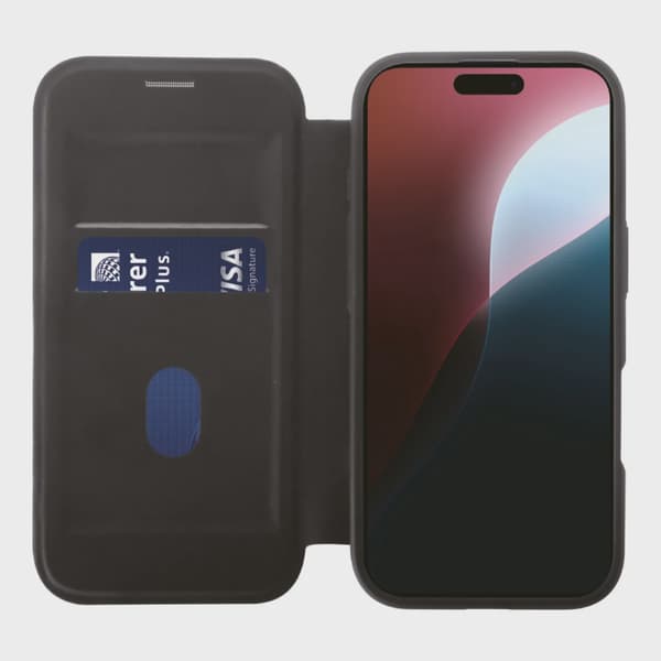 Vivanco Mag Wallet Plånboksfodral iPhone 16 Pro Svart