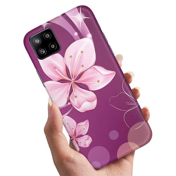 Deksel / Mobildeksel til Samsung Galaxy A22 5G - Hvit Blomst