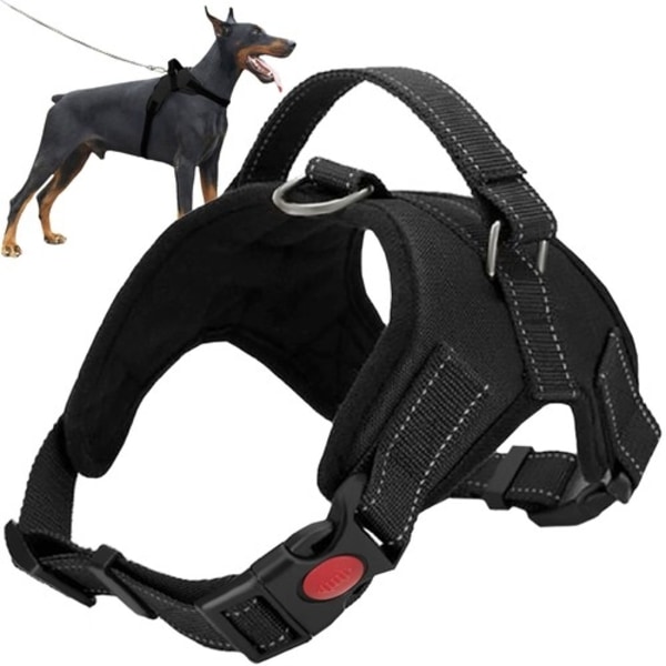 Hundesele / Sele for Hund – Trykkfri Black L