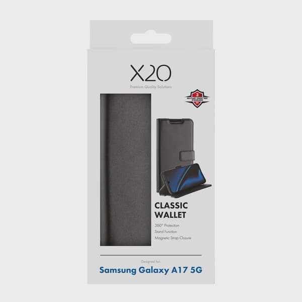 X2O Classic Wallet Plånboksfodral Samsung Galaxy A18/A17 Svart