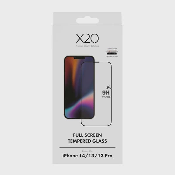 X2O Premium Full Screen Skärmskyddsglas iPhone 14/13/13 Pro