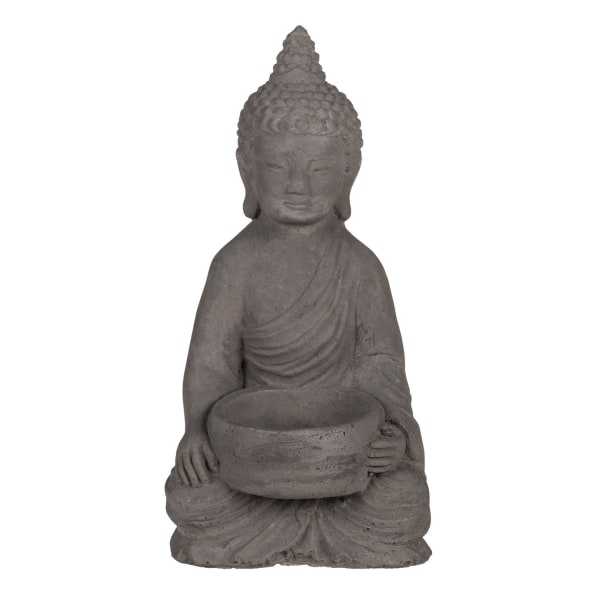 Ljushållare Buddha - Hållare för Ljus - Värmeljus Grey